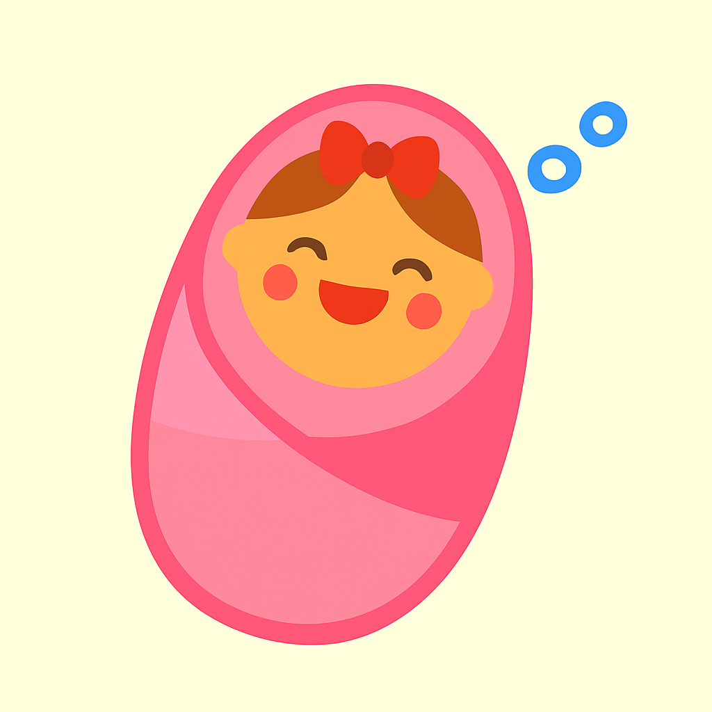 Baby girl illustration